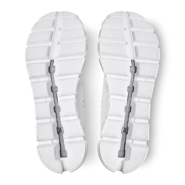 On Cloud 5 All White - bottom sole view