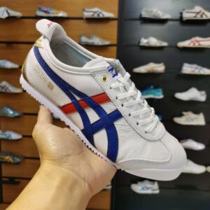 Onitsuka Tiger Mexico 66 White/Blue/Red Gold – Premium Retro Leather Sneaker